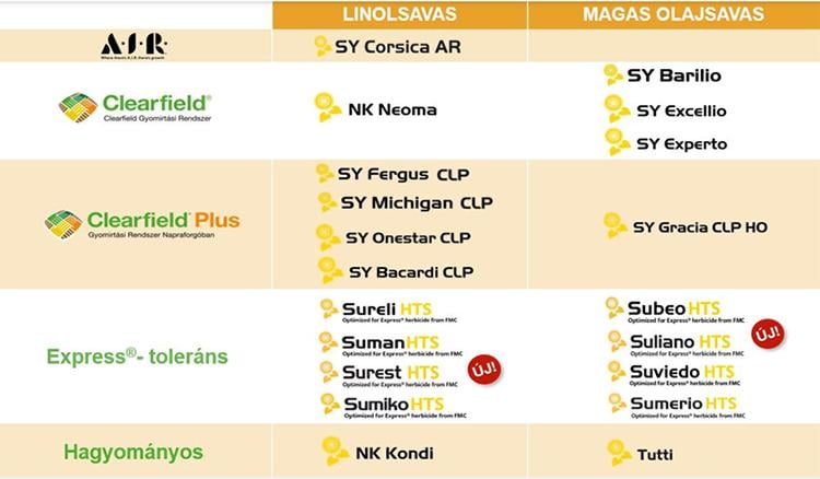 A Syngenta 2025-ben elérhető napraforgó portfóliója